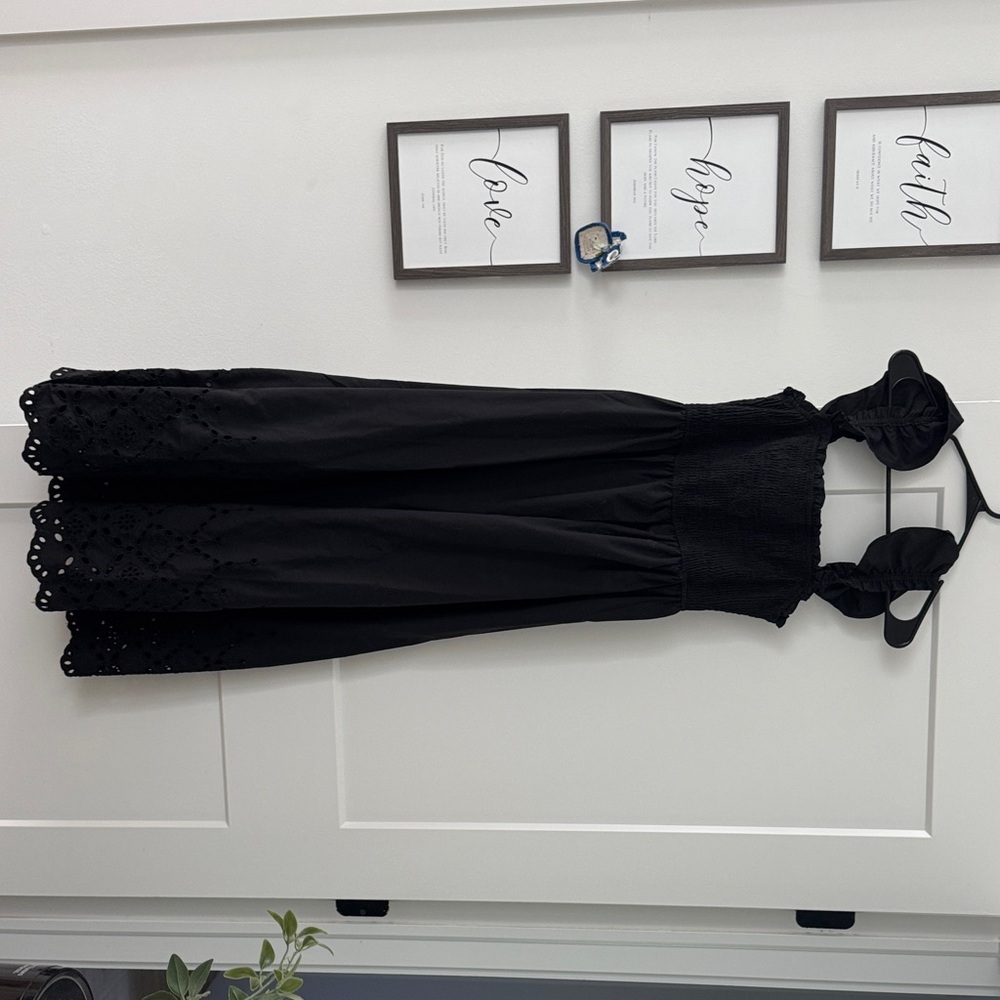 Blu Pepper Black Maxi Dress